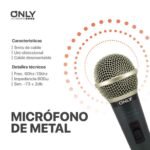 Micrófono Con Cable Metal