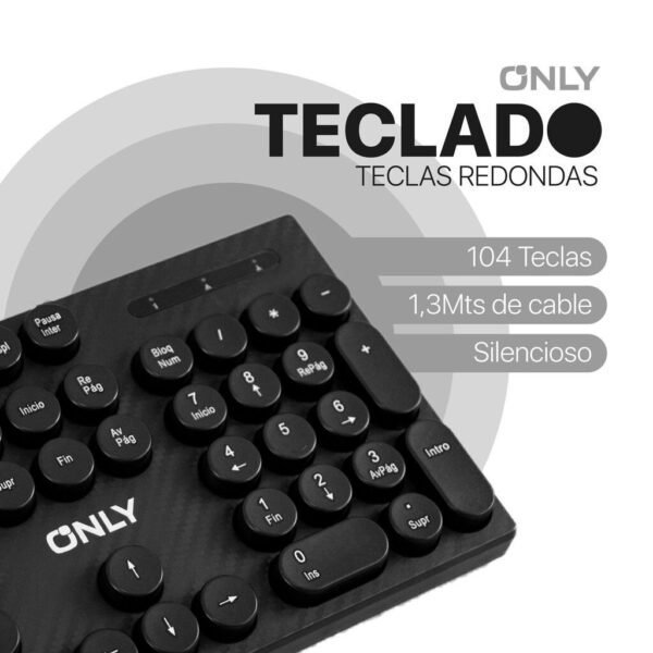 Teclado USB Only Teclado Silencioso