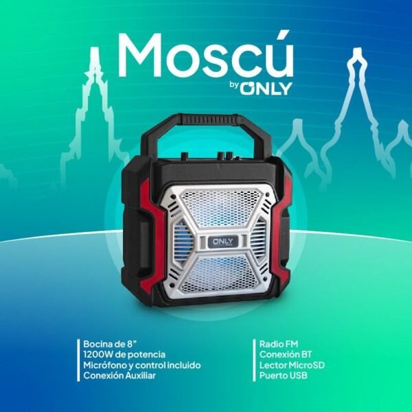 Parlante 8" Portátil Bluetooth Only Moscú