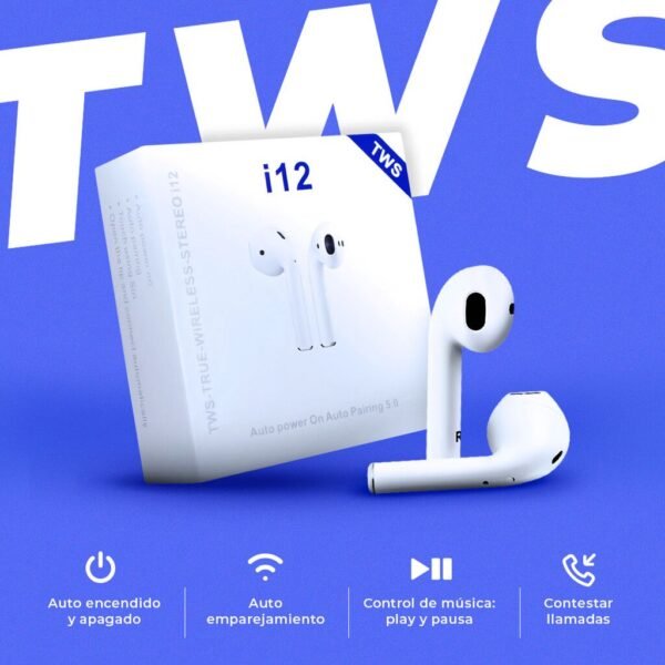 Auricular Bluetooth i12 TWS