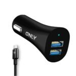 Cargador 12V - 2 Entradas USB - Con Cable Tipo C - Drift Only - Imagen 2