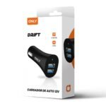 Cargador 12V - 2 Entradas USB - Con Cable Tipo C - Drift Only