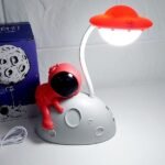 Velador Astronauta Recargable Luz Led Rojo - Imagen 2