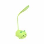 Velador Luz Led Recargable Gatito Verde