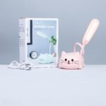 Velador Luz Led Recargable Gatito Rosa - Imagen 3