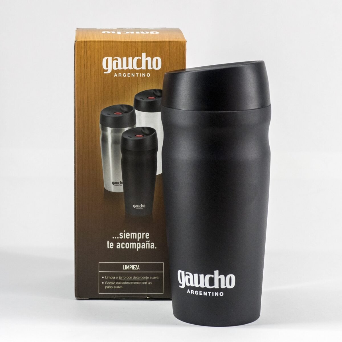 Vaso Térmico Gaucho Argentino 400cc - Negro - Imagen 1