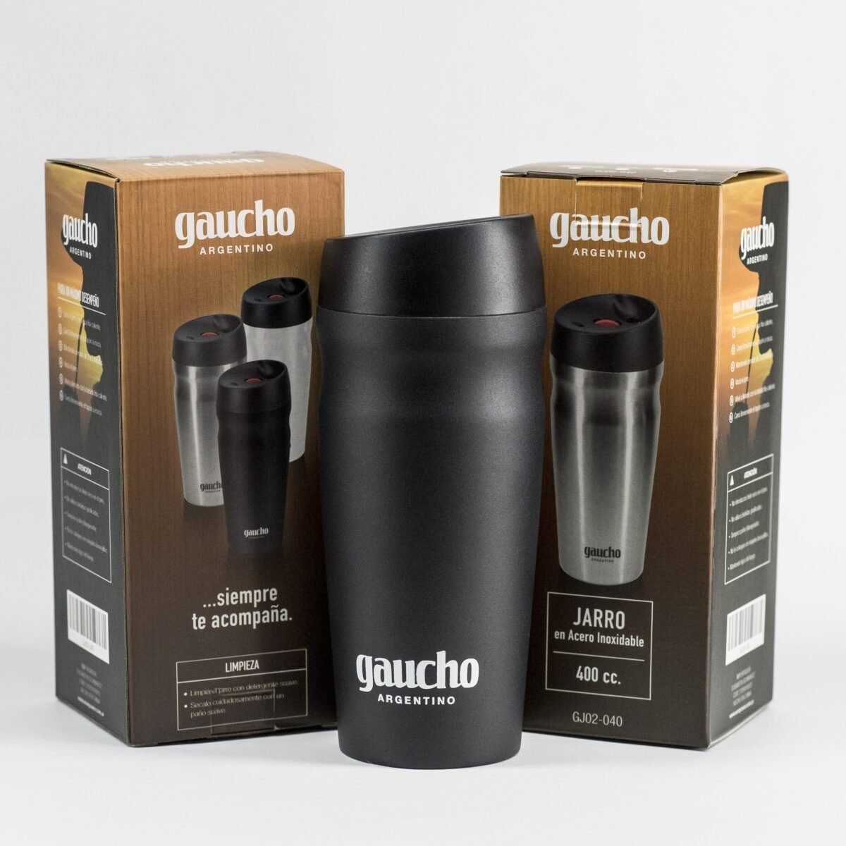 Vaso Térmico Gaucho Argentino 400cc - Negro - Imagen 3