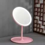 Espejo Led Rectangular Redondo Maquillaje - Rosa