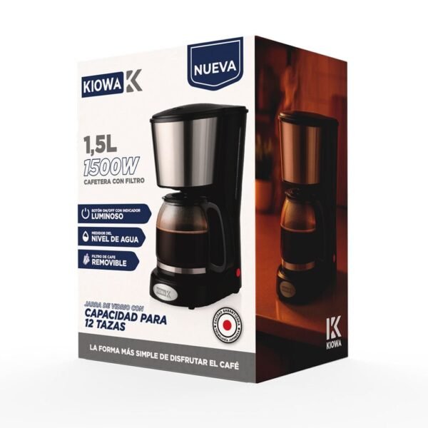 Cafetera con Filtro 1500W 1.5L MODK-0058 – KIOWA