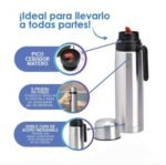 Termo Uruguayo 1 L Media Manija Gris Pico Matero