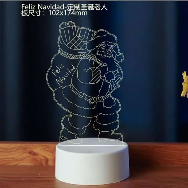 Lámpara Acrílico 3D Papá Noel