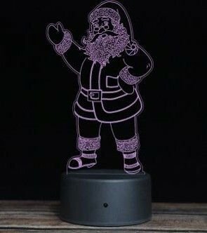 Lámpara Acrílico 3D Papá Noel