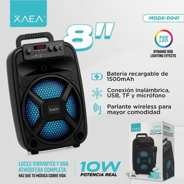 Parlante 8" Portátil Bluetooth Xaea Modx-0041