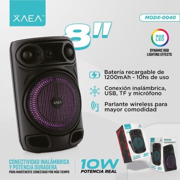 Parlante 8" Portátil Bluetooth Xaea MODX-040