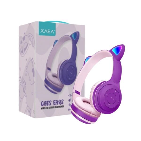 Auricular Bluetooth Gatito XAEA - Violeta