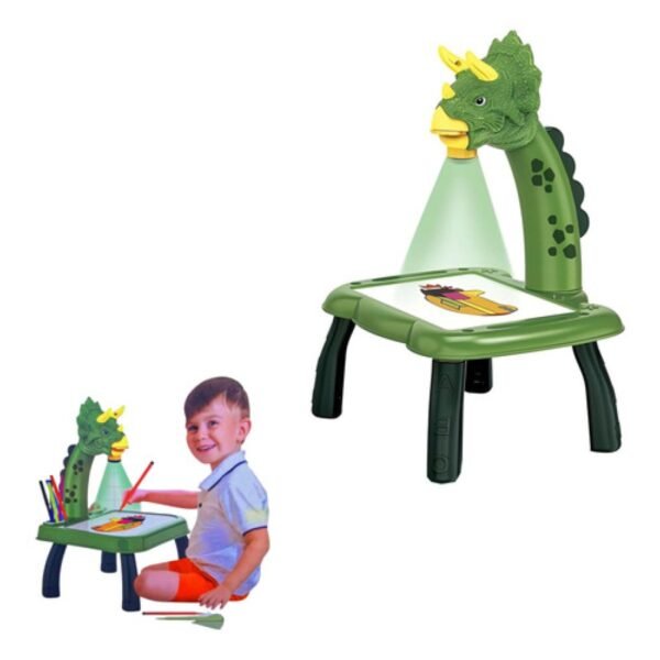 Mesa Didáctica con Proyector y Música para Niños - Verde