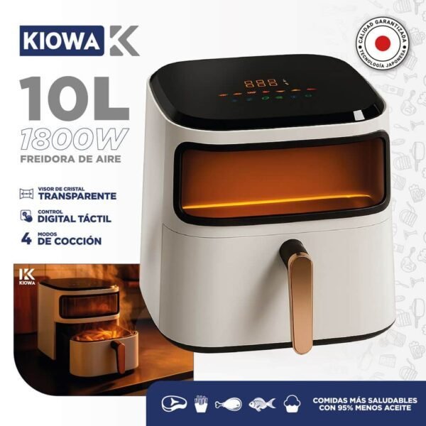 Freidora De Aire 1800W 10L Modk 005a Kiowa Blanco