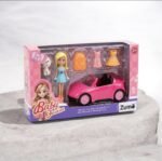 Set Muñequita Auto con Accesorios - Celeste